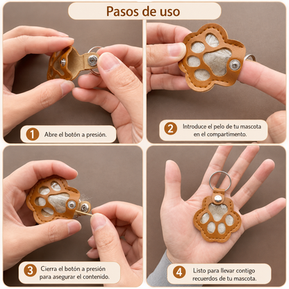 Llavero de recuerdo para pelo de mascota